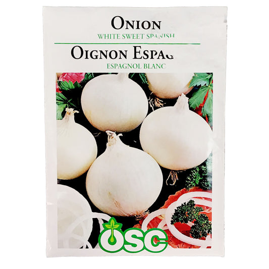 Onion - White Sweet Spanish Seeds, OSC