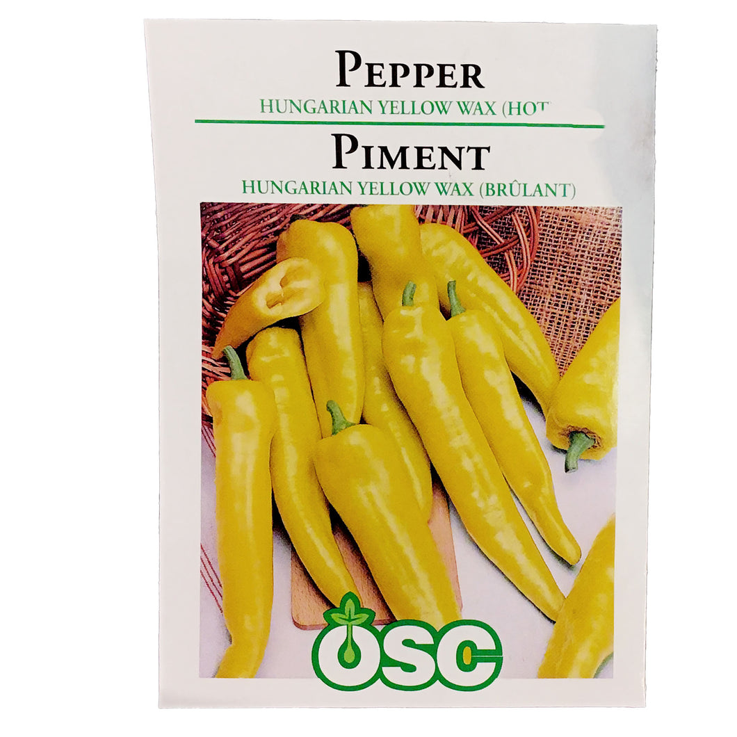 Pepper - Hungarian Yellow Wax Seeds, OSC