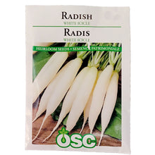 Load image into Gallery viewer, Radish - White Icicle Seeds, OSC

