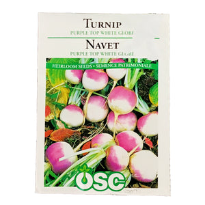 Turnip - Summer Purple Top Seeds, OSC