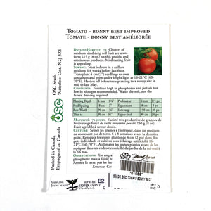 Tomato - Bonny Best Improved Seeds, OSC