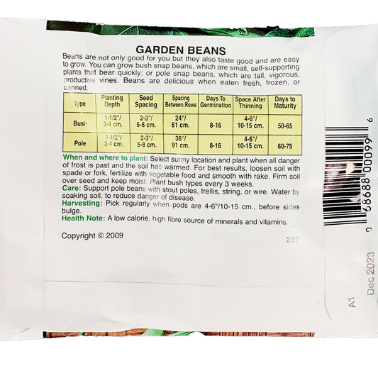 Bean Bush - Contender Seeds, OSC Large Pack