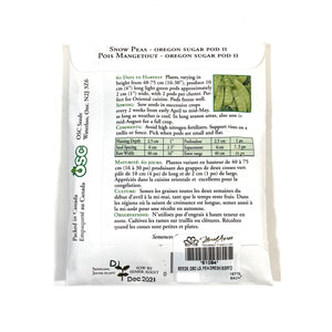 Pea - Oregon Sugar Pod Seeds, OSC Large Pack