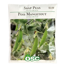 Load image into Gallery viewer, Pea - Little Crunch Snap Seeds, OSC Large Pack
