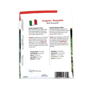 Arugula - Wild Roquette Seeds, Aimers Int'l - Floral Acres Greenhouse & Garden Centre