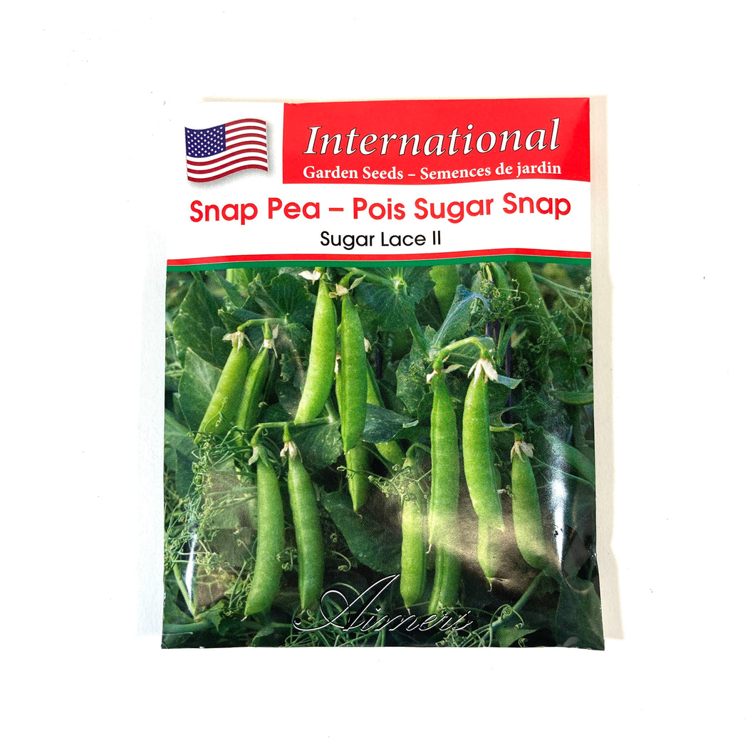 Pea - Sugar Lace II Snap Seeds, Aimers Int'l - Floral Acres Greenhouse & Garden Centre