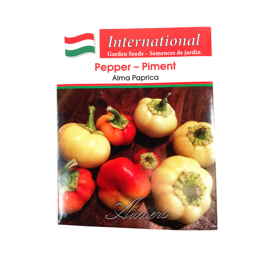 Pepper - Alma Paprica Seeds, Aimers Int'l - Floral Acres Greenhouse & Garden Centre