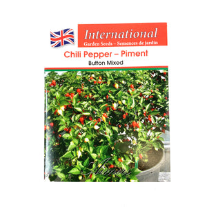 Pepper - Button Mix Chili Seeds, Aimers Int'l - Floral Acres Greenhouse & Garden Centre
