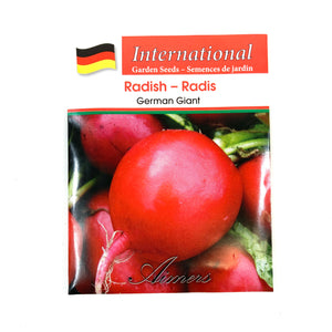 Radish - German Giant Seeds, Aimers Int'l - Floral Acres Greenhouse & Garden Centre