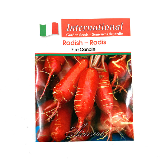 Radish - Fire Candle Seeds, Aimers Int'l - Floral Acres Greenhouse & Garden Centre