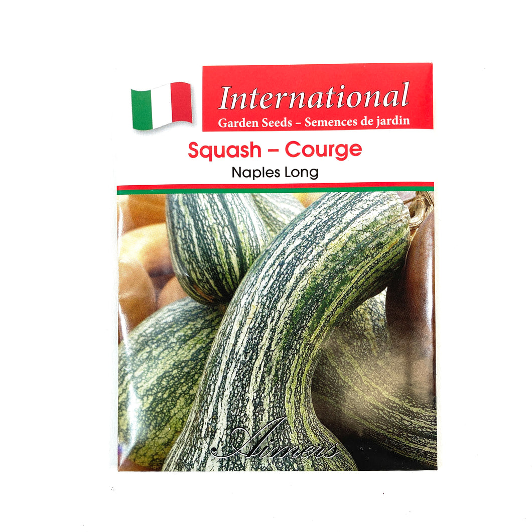 Squash - Naples Long Seeds, Aimers Int'l - Floral Acres Greenhouse & Garden Centre