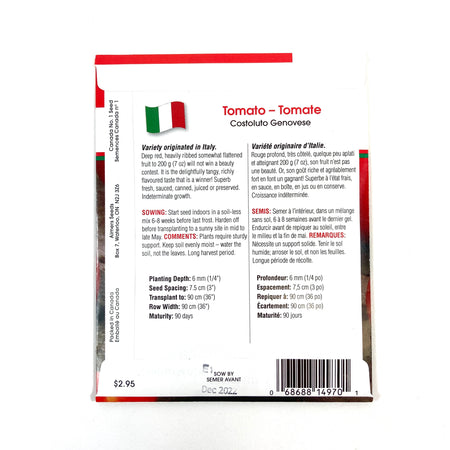 Tomato - Costoluto Genovese Seeds, Aimers Int'l - Floral Acres Greenhouse & Garden Centre
