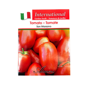 Tomato - San Marzano Seeds, Aimers Int'l - Floral Acres Greenhouse & Garden Centre