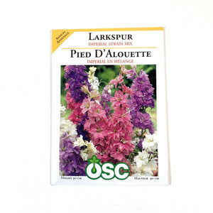 Larkspur - Imperial Strain Mix Seeds, OSC