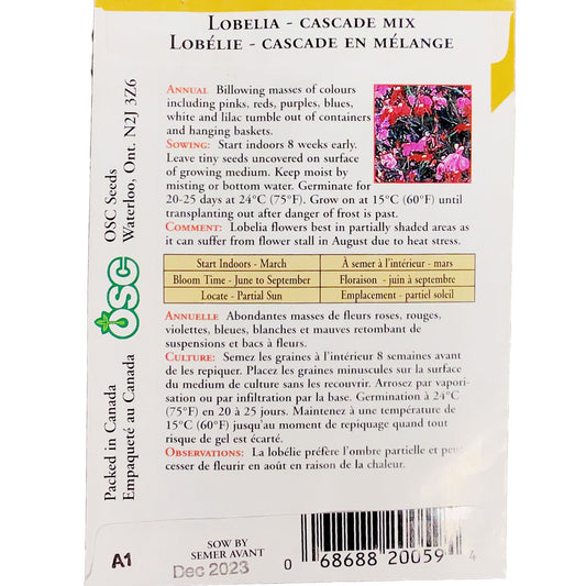 Lobelia - Cascade Mixture Seeds, OSC