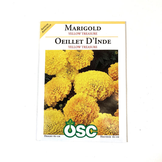 Marigold - Yellow Treasure Seeds, OSC
