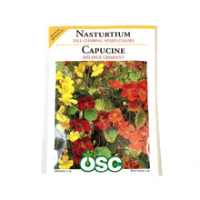 Load image into Gallery viewer, Nasturtium - Tall Climbing Mixed Seeds, OSC
