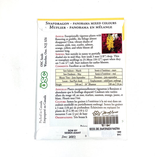 Snapdragon - Panorama Mixed Seeds, OSC