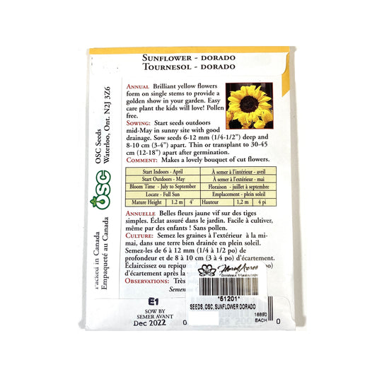 Sunflower - Dorado Seeds, OSC