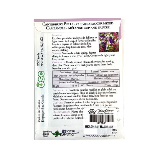 Canterbury Bells - Cup & Saucer Mixture Seeds, OSC