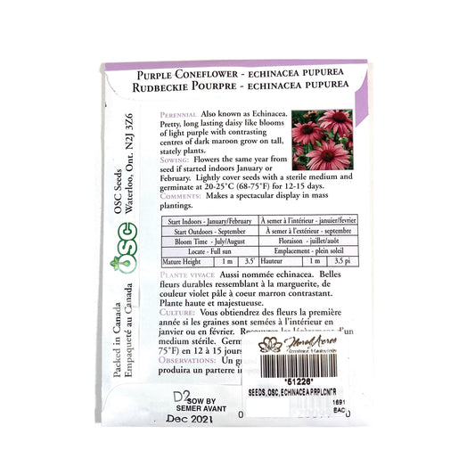 Echinacea - Purple Coneflower Seeds, OSC