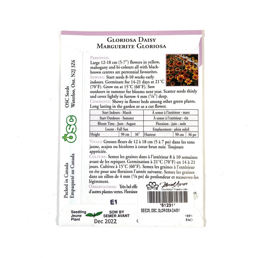 Gloriosa Daisy Seeds, OSC