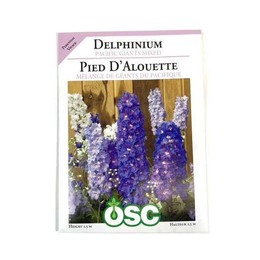 Delphinium - Pacific Giants Mixed Seeds, OSC