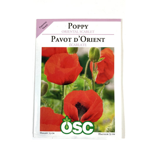Poppy - Oriental Brilliant Scarlet Seeds, OSC