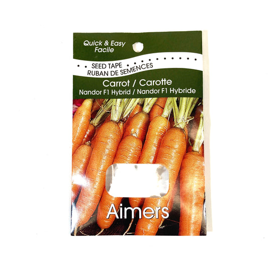Carrot - Nandor F1 Seed Tape, Aimers - Floral Acres Greenhouse & Garden Centre