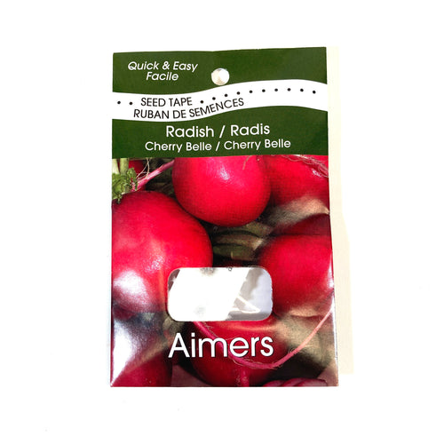 Radish - Cherry Belle Seed Tape, Aimers - Floral Acres Greenhouse & Garden Centre