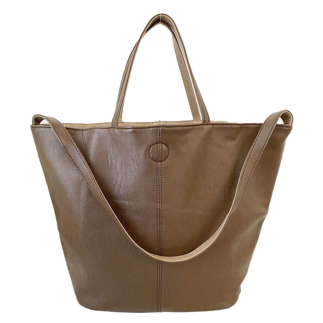 Reversible Tote Handbag, Coffee - Floral Acres Greenhouse & Garden Centre
