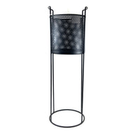 Planter, Metal, Bellamy Pot on Stand, Black, Large - Floral Acres Greenhouse & Garden Centre