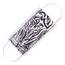 Load image into Gallery viewer, Disposable Face Mask, Black Zebra, 10pack - Floral Acres Greenhouse &amp; Garden Centre
