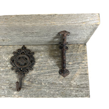 Load image into Gallery viewer, Rustic Wood, Coat Hanger, 3-Hook - Floral Acres Greenhouse &amp; Garden Centre
