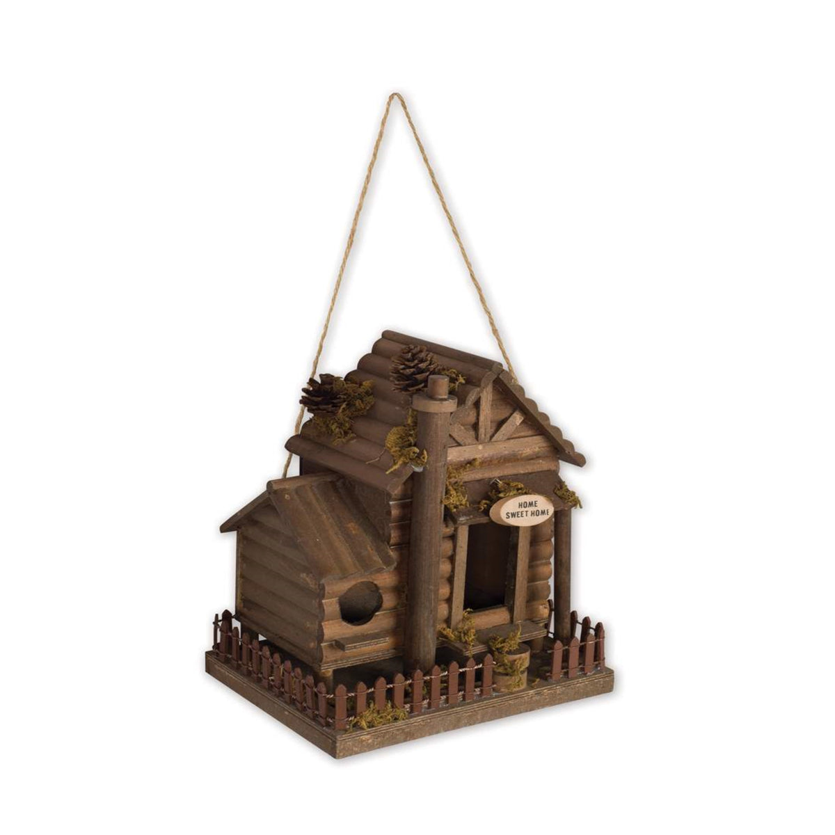Home Sweet Home Log Cabin Birdhouse - Floral Acres Greenhouse & Garden Centre