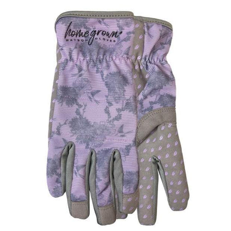 Sparrow Garden Gloves, Purple Print - Floral Acres Greenhouse & Garden Centre