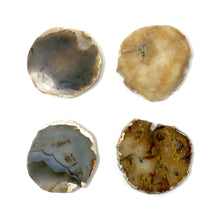 Load image into Gallery viewer, Round Agate Coasters, Brown, Set of 4 - Floral Acres Greenhouse &amp; Garden Centre
