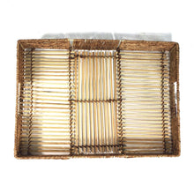 Load image into Gallery viewer, Hand-Woven Bamboo &amp; Jute Tray with Handles, Medium
