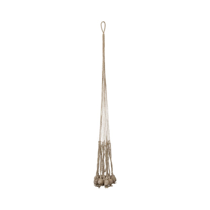 Jute Plant Hanger with Orbs & Tassels, 61in - Floral Acres Greenhouse & Garden Centre