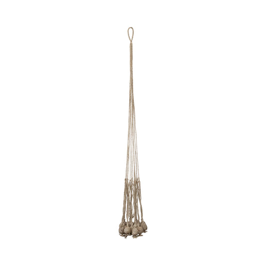 Jute Plant Hanger with Orbs & Tassels, 61in - Floral Acres Greenhouse & Garden Centre