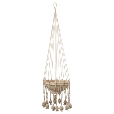 Jute Plant Hanger with Orbs & Tassels, 61in - Floral Acres Greenhouse & Garden Centre