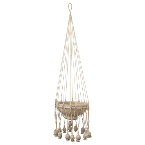 Jute Plant Hanger with Orbs & Tassels, 61in - Floral Acres Greenhouse & Garden Centre