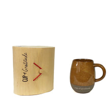 Load image into Gallery viewer, Stoneware Mug, Reactive Glaze w/Saying &amp; Wood Box
