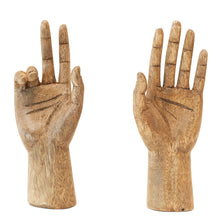 Load image into Gallery viewer, Hand-Carved Mango Wood Hands, Painted, Set of 2

