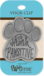 Visor Clip, Think Pawsitive Paw - Floral Acres Greenhouse & Garden Centre
