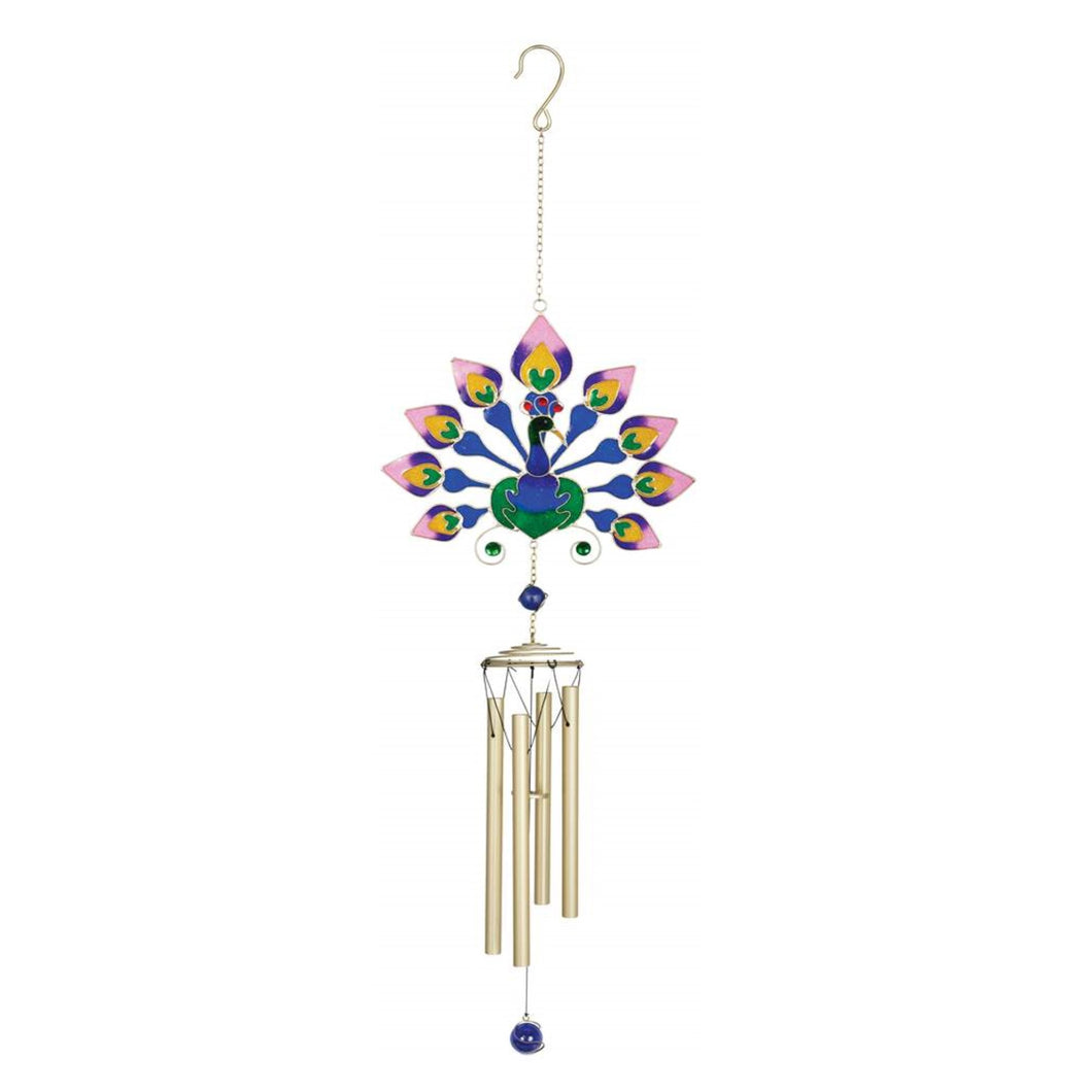Wireworks Garden Wind Chime, Peacock, 28in - Floral Acres Greenhouse & Garden Centre