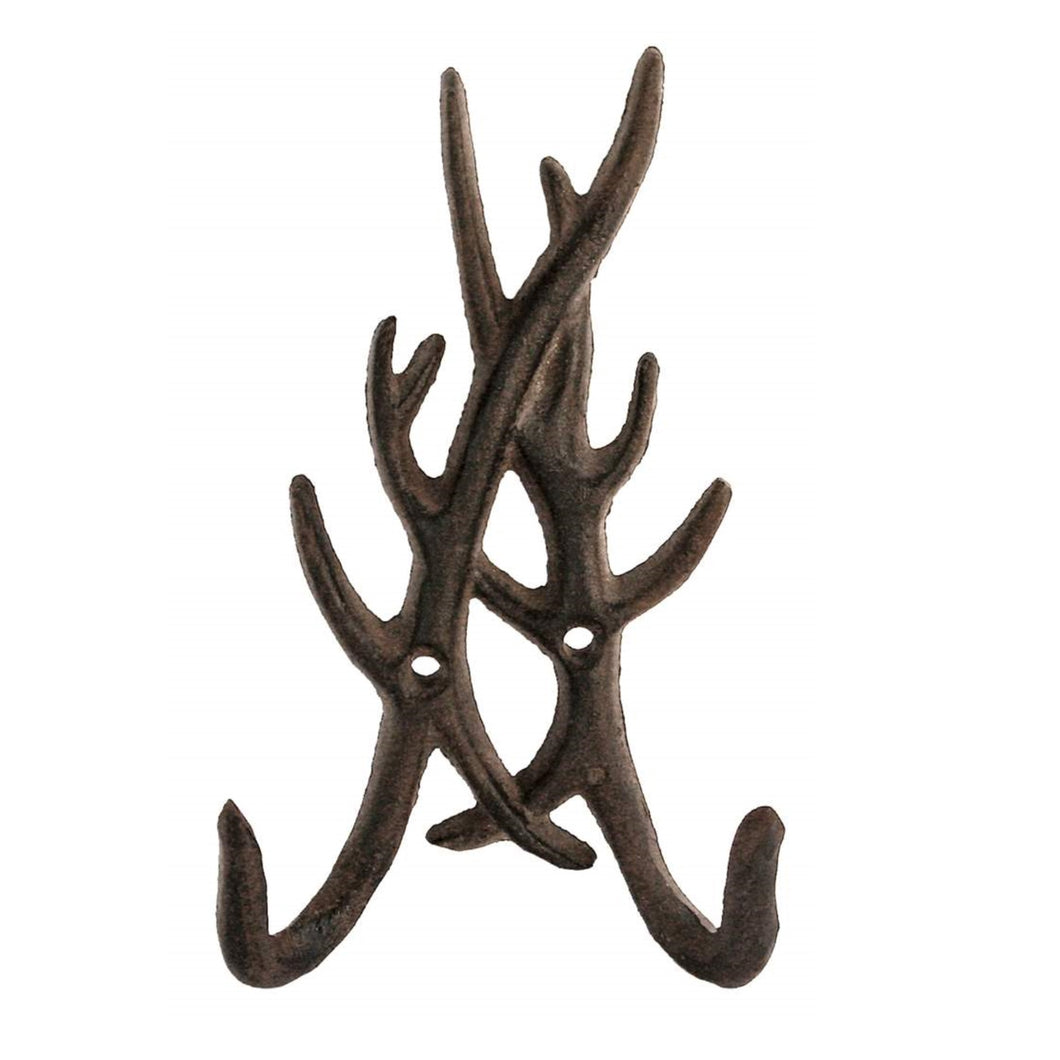 Cast Iron Antlers Wall Hooks, 6.75in - Floral Acres Greenhouse & Garden Centre