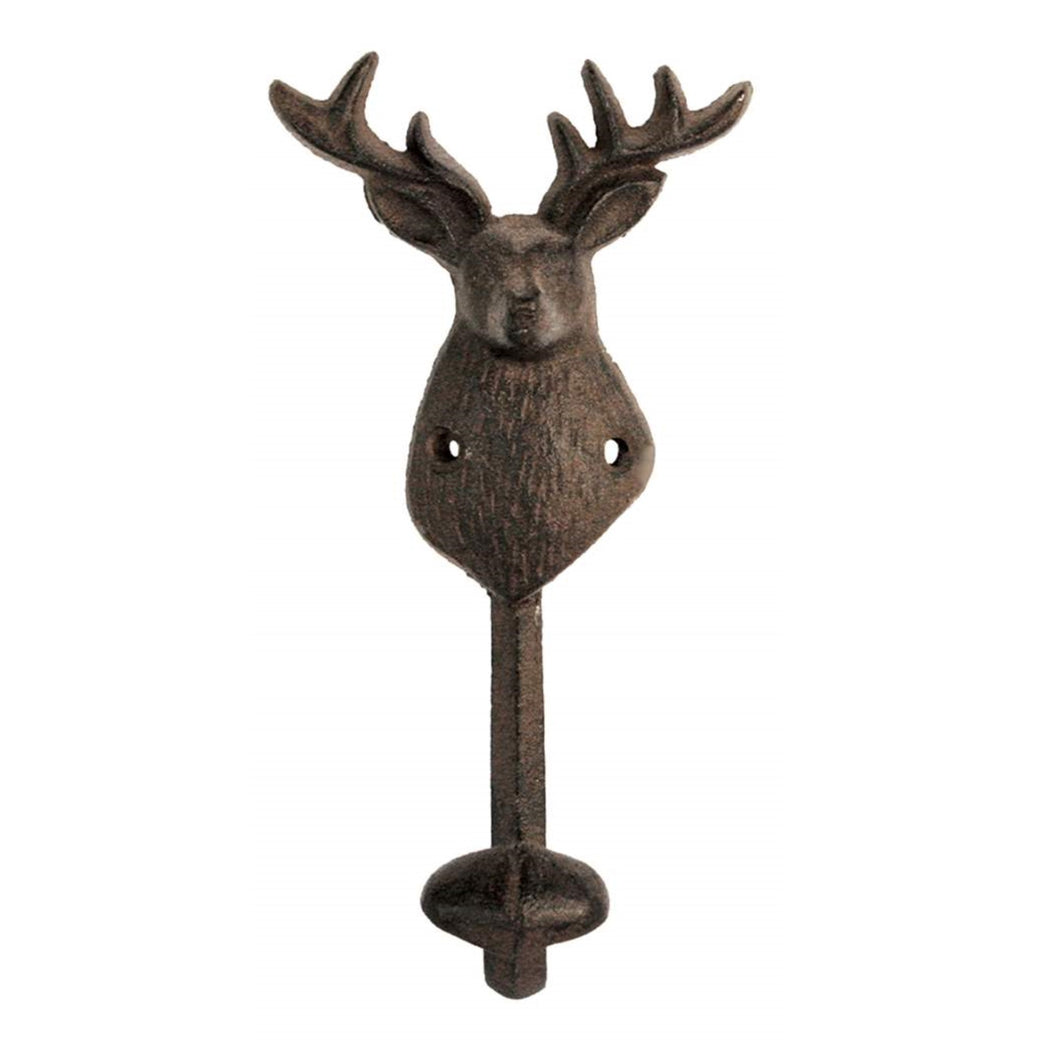 Cast Iron Deer Wall Hooks, 6.5in - Floral Acres Greenhouse & Garden Centre