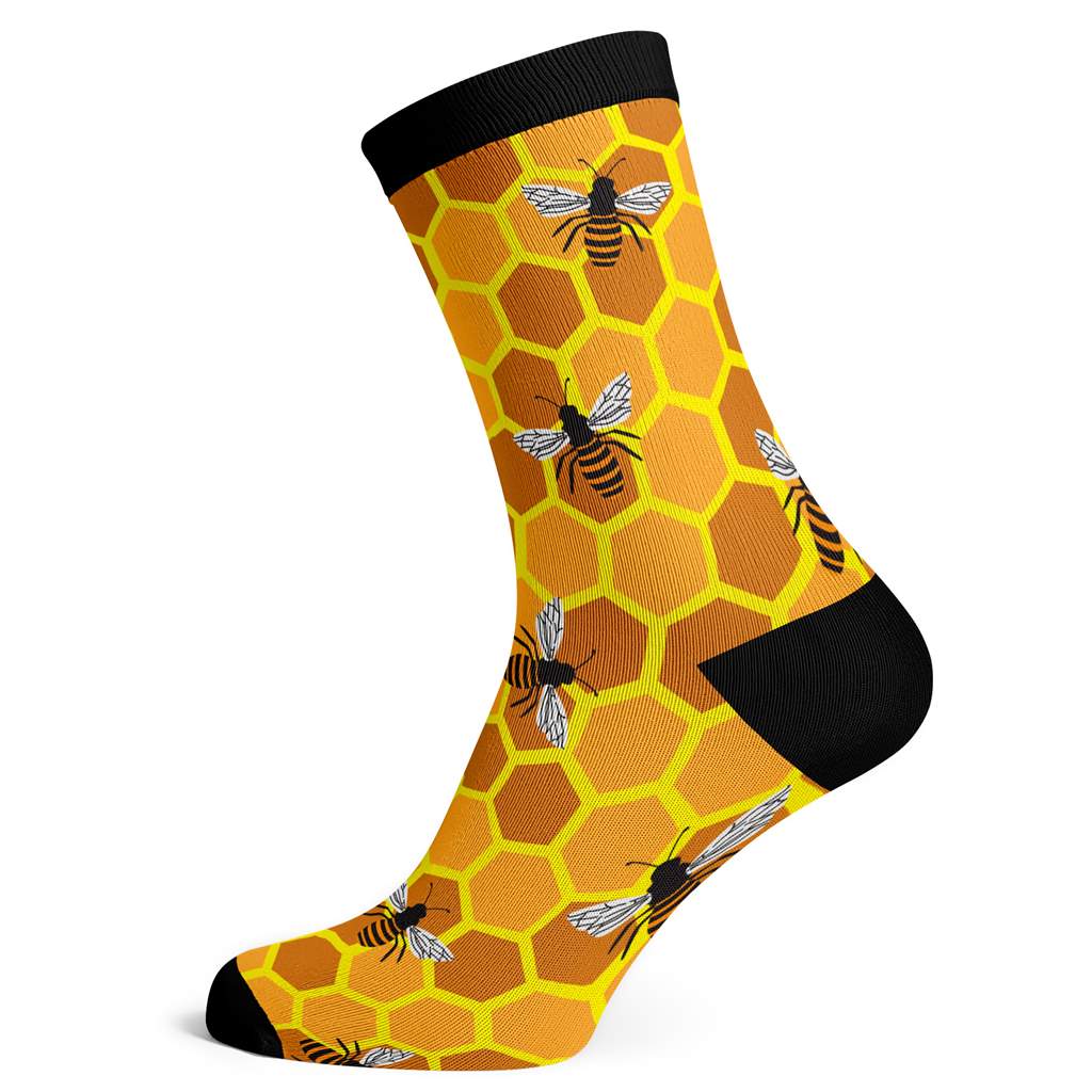 Sock Atomica Unisex Socks, Bee Cause, Small Shoe - Floral Acres Greenhouse & Garden Centre