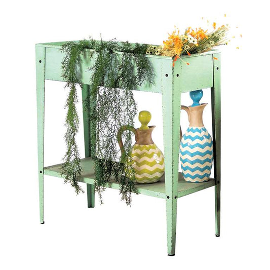 Aluminum Potting Bench, Green - Floral Acres Greenhouse & Garden Centre